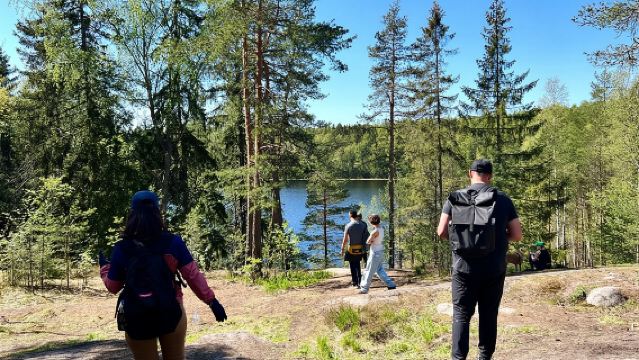 National Park Hike & Finnish Smoke Sauna Experience with Campfire Lunch