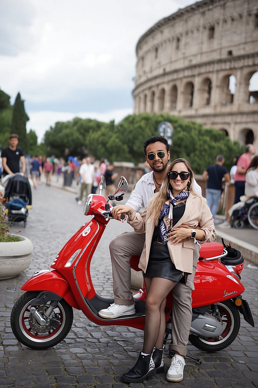 Rome: Vespa Tour with Professional Photographer