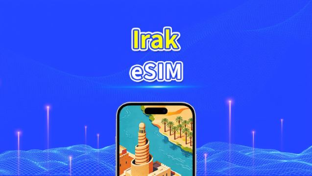 Irak eSIM | 4G | Tages-/Gesamt-Datenpaket | 1–30 Tage | 24-Stunden-Abrechnung | QR-Code