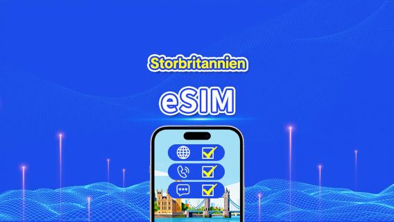 Storbritannien 5G eSIM | CTExcel (EE-nätverk) | Totalpaket inklusive samtal | 7-30 dagar | 24-timmars debitering | QR-kod