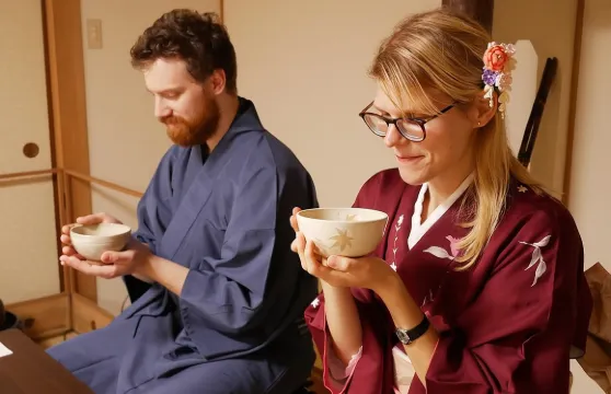 宮島的和服與茶道