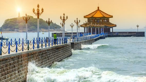 Qingdao Private Guided Day Tour Sea Sightseeing Cruise Xiaoyu Mountain Zhanqiao St. Michael's Church Signal Hill Beer Museum Badaguan Second Beach