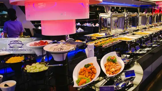 ล่องเรือเจ้าพระยาปรินเซส ไนท์ครูซส์ ล่องแม่น้ำเจ้าพระยา [ตั๋วล่องเรือ+ อาหาร ]