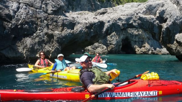 Amalfi Coast: Kayak Tour with Snorkeling and Grottoes Visit