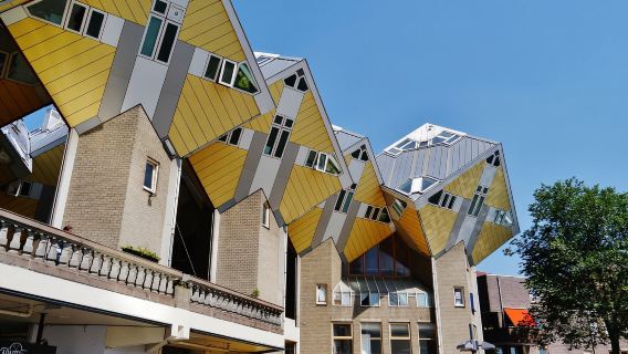 Netherlands Rotterdam Kijk-Kubus Museum-house + The Hague Peace Palace + Leiden Canal Cruises Day Tour