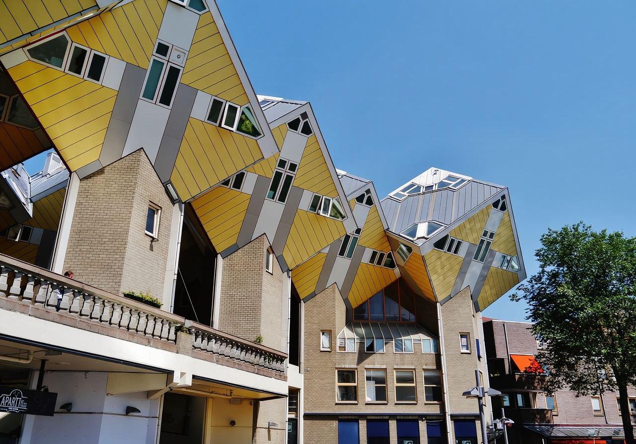 Tour di un giorno a Rotterdam: Case cubiche di Piet Blom + Palazzo della Pace all'Aia + Crociera sul canale di Leida