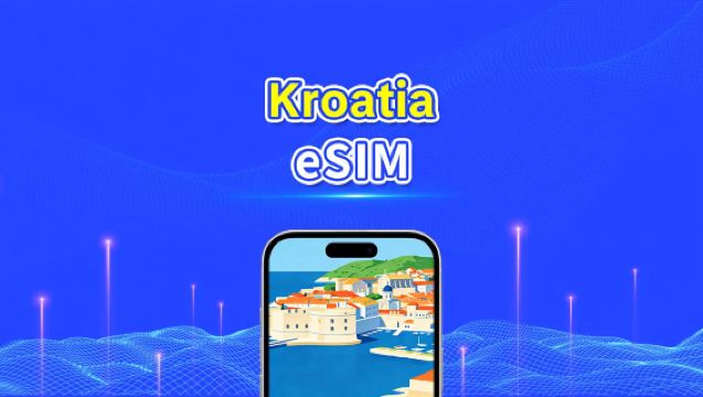Kroatian eSIM | 5G/4G | Nopea data | 24 tuntia | Valittavissa 1–30 päivää | QR-koodi