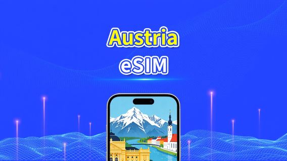 eSIM de Austria | Datos de alta velocidad | 5G/4G | Paquete diario/de datos | 24 horas | 1-30 días | Código QR
