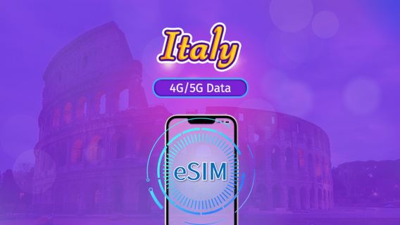 Italia | eSIM 5G/4G | Plan Completo | Facturación cada 24 horas | 7-30 días | Código QR