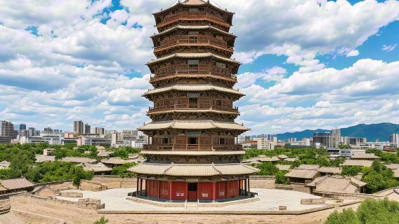 1-day tour: Heng Shan Mountain + Xuankong Temple + Ying County Wooden Pagoda (Summer special offer with door-to-door pickup and drop-off)