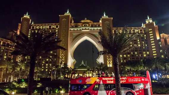 Dubái: Recorrido turístico en autobús HOHO + Tour al atardecer y nocturno