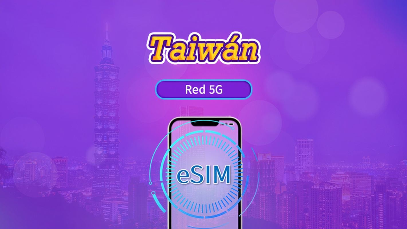Taiwán | eSIM 5G/4G | Pase diario/Paquete total | Se requiere autenticación con nombre real | Facturación cada 24 horas | 3-30 días | Código QR