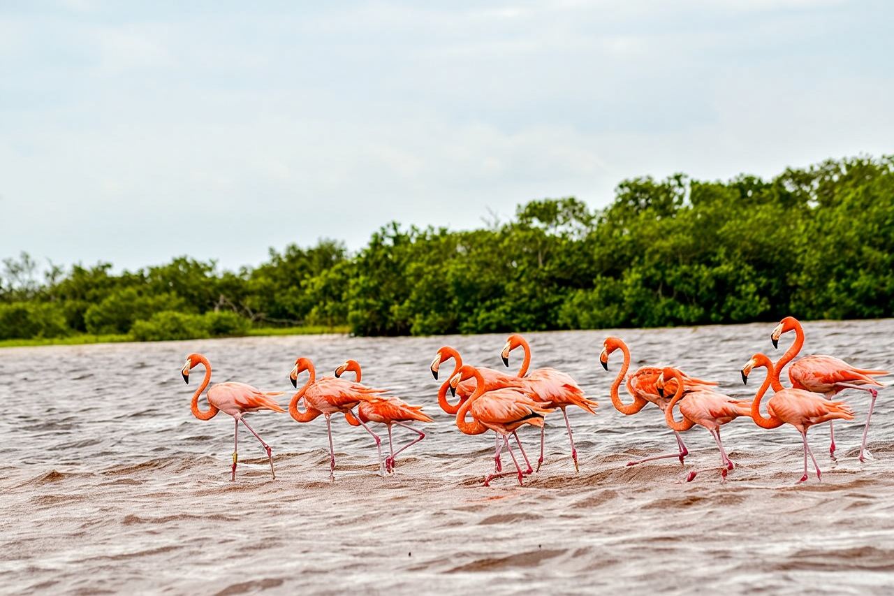 Natuurtocht per boot in het natuurreservaat in Río Lagartos