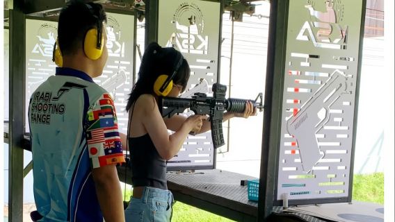 タイのクラビ射撃場で実弾射撃体験【複数の口径・銃種をご用意/ネットセレブのチェックインスポットとしても話題】