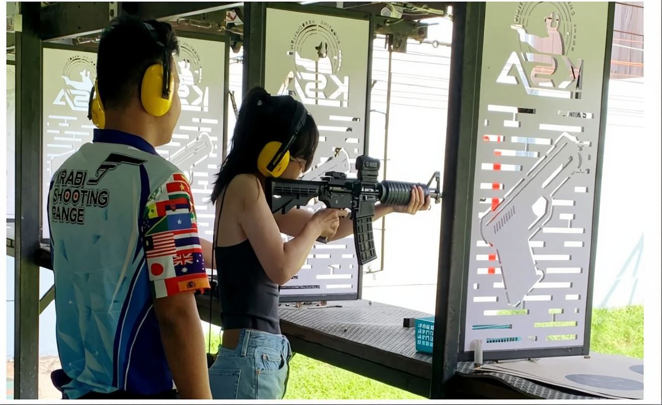 Krabi shooting range in Thailand, live ammunition Shooting experience [multiple calibers and gun types available/new internet celebrity check-in spot]