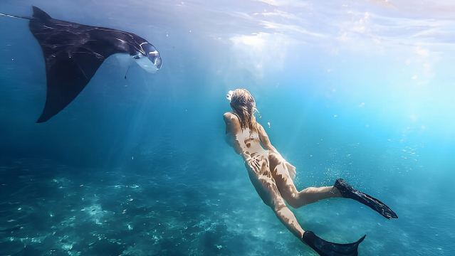 Snorkeling In Nusa Penida Island With Manta Ray From Bali
