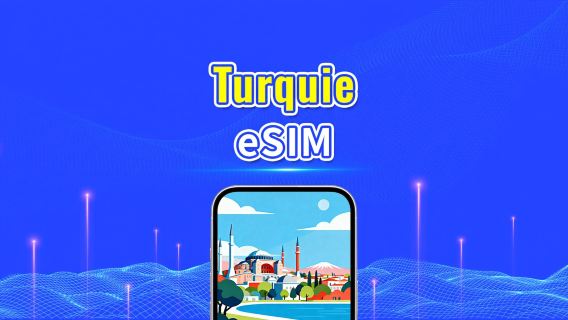 Turquie 5G eSIM  | 3 réseaux inclus | Compatible avec l'IA et TikTok | Forfait de données quotidien/total | 1–30 jours | Facturation sur 24 heures | Code QR