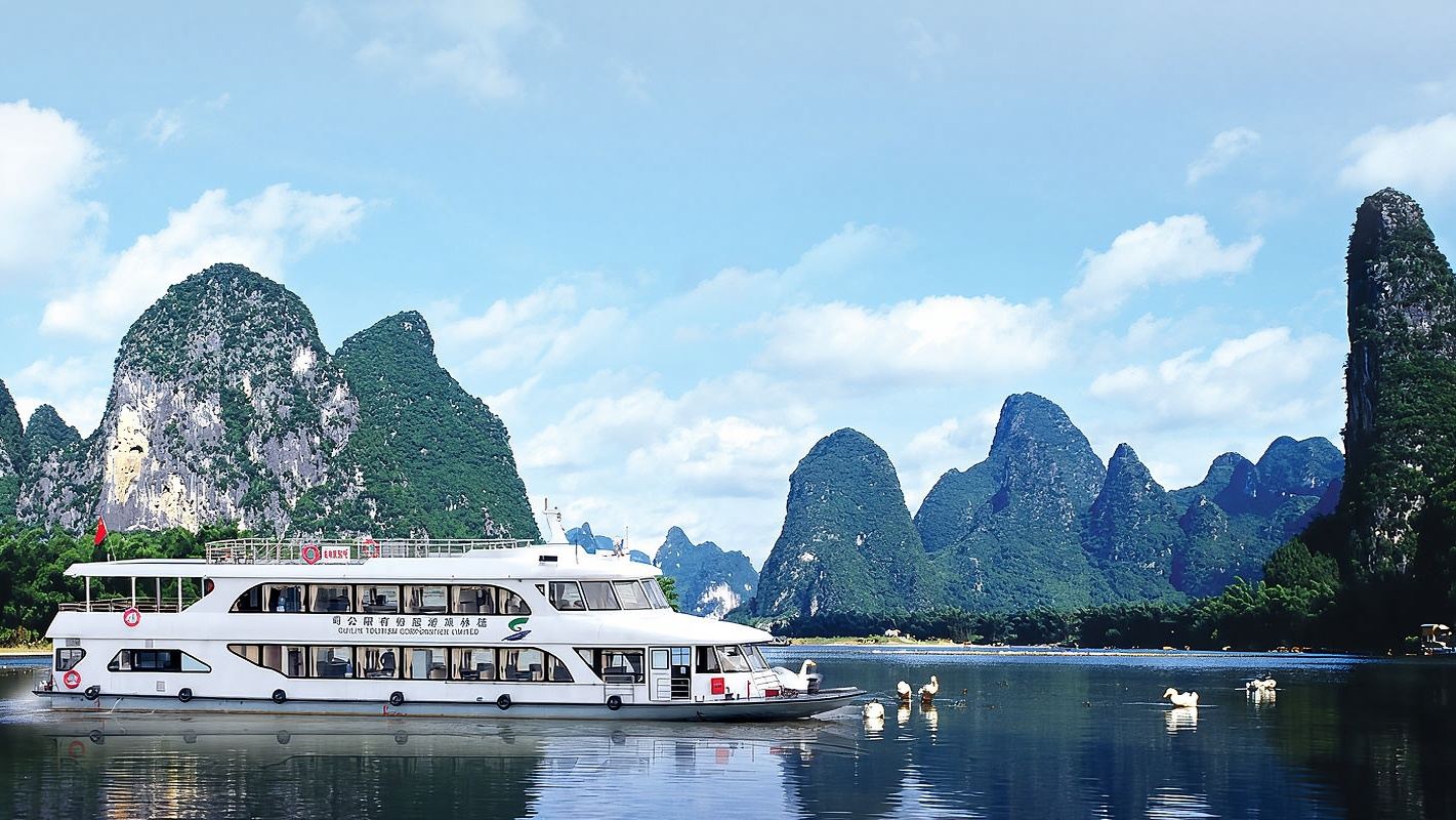 陽朔漓江三星船/四星遊船+遇龍河竹筏漂遊一日【小團/私家團】