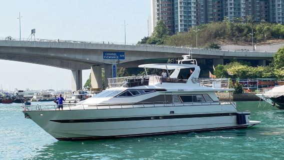 Sewa Yacht Hong Kong: Yacht Import Gaya Barat 85 Kaki (Kapasiti 40 Orang) - Parti Air/Aktiviti Keluarga/Perjumpaan Perniagaan dengan KTV & Wi-Fi di Yacht