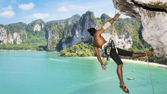 Featured tour with 152 reviews: Beginner’s Half-Day Rock Climbing Tours at Railay Beach Krabi