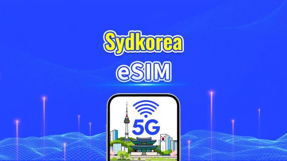 Sydkorea eSIM | Højhastighedsdata | 5G/4G | Daglig dataplan | Kalenderdage | 1-30 dage | QR-kode