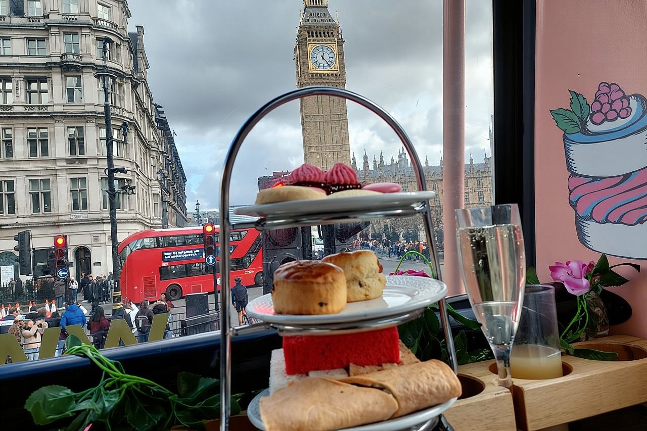 London Afternoon Tea Bus with Panoramic Tour