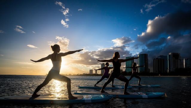 Paddleboard Yoga Class in Honolulu
