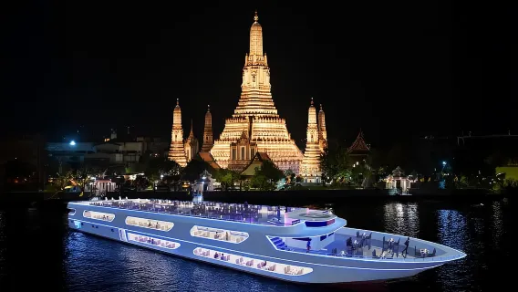 Featured tour starting at 1413 THB: Luxury White Dinner Cruise