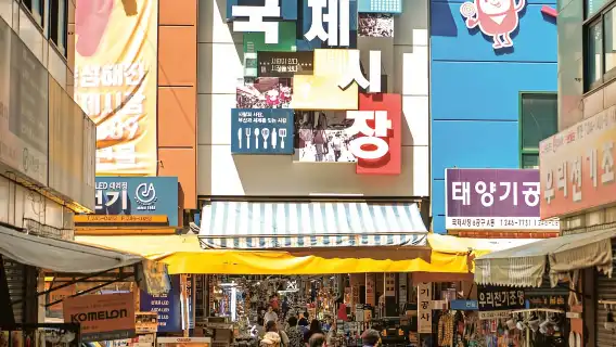 釜山：札嘎其市場與天空步道夜遊