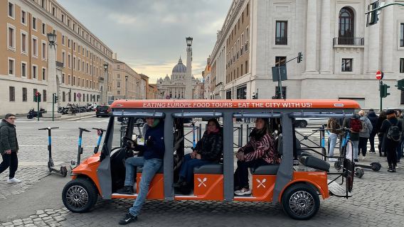Roma: tour gastronomico VIP in golf cart