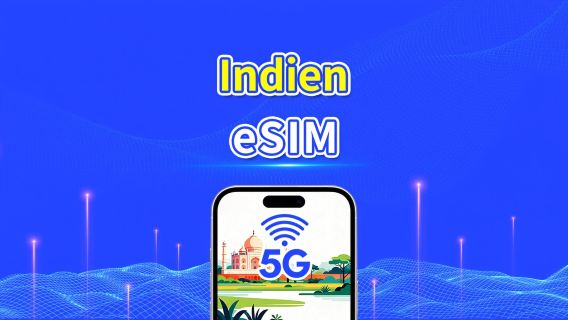 Indien eSIM | 4G | Tägliches/Gesamt-Datenpaket | 1-30 Tage | Abrechnung nach Kalendertagen | QR-Code