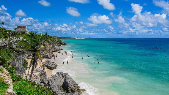 4x1: Coba, Cenote, Tulum and Playa del Carmen Tour from Cancun