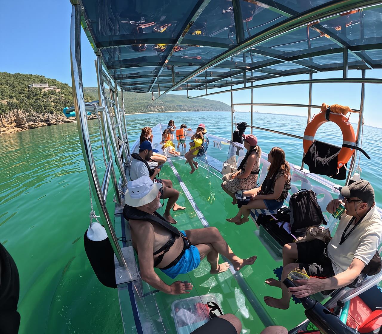 Sesimbra: esperienza in barca trasparente