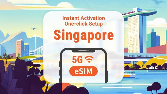 Singapur 5G eSIM | Çift Şebeke Kapsamı | ChatGPT | 1–30 Gün | QR Kod
