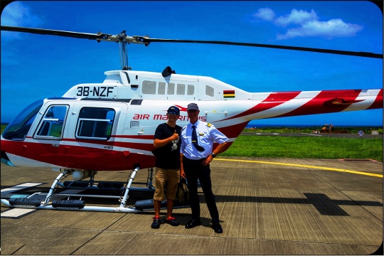 Penerbangan Helikopter Pelancongan Mauritius [Pemandangan Air Terjun Bawah Laut Misteri Lautan Hindi