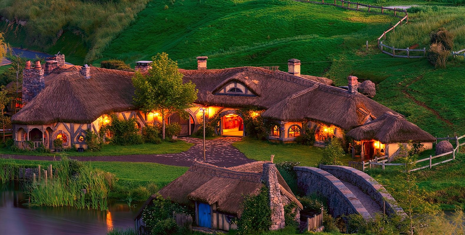 뉴질랜드 호비튼 & 반딧불 동굴 일일 투어 [소규모 그룹, 그린 드래곤 점심 식사 및 티켓 제공, 출발지에서 도착지까지 픽업]