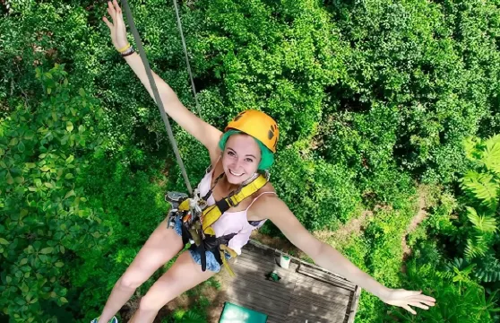 泰國清邁博巖叢林飛躍【叢林過山車，市區酒店接送，含餐】