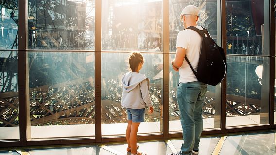 Eiffel Tower reserved elevator entrance to 2nd floor with walking tour and Seine champagne cruise