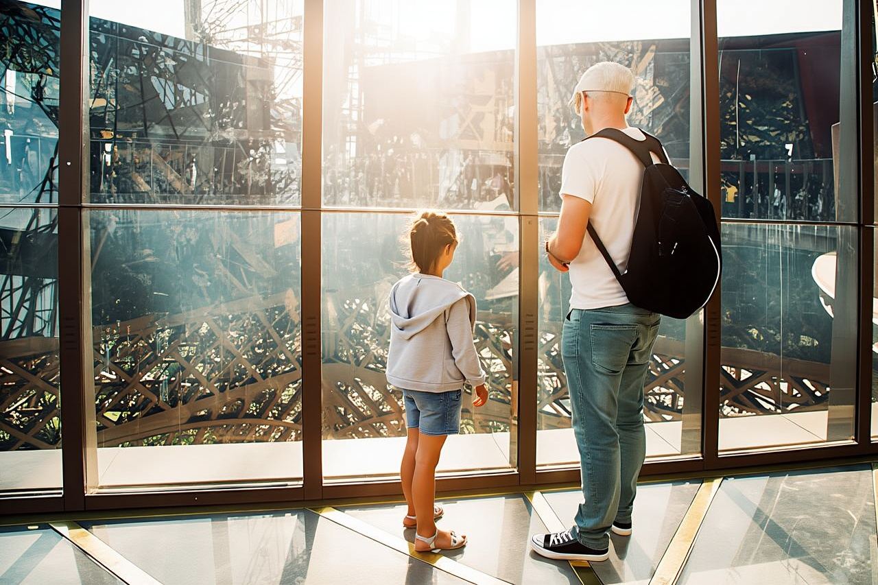 Eiffel Tower reserved elevator entrance to 2nd floor with walking tour and Seine champagne cruise