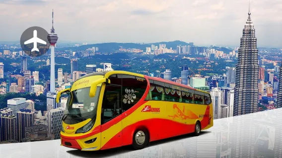 Transfert en bus partagé du centre-ville de Kuala Lumpur à l'aéroport international de Kuala Lumpur (KUL) - Terminaux 1 et 2