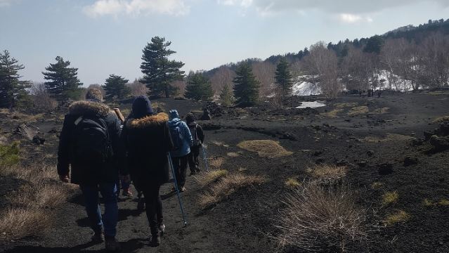 タオルミーナ発 エトナ山半日グループツアー