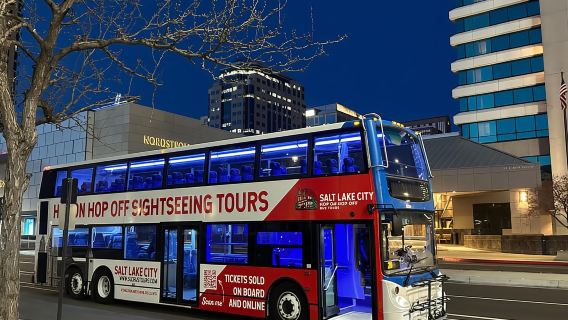 SLC Bus Tours Night Tour on a Double-Decker Bus