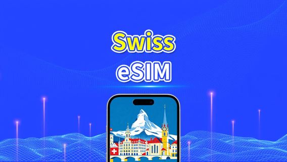 eSIM Swiss | 5G/4G | Paket data harian/total | 1-30 hari | Penagihan 24 jam | kode QR