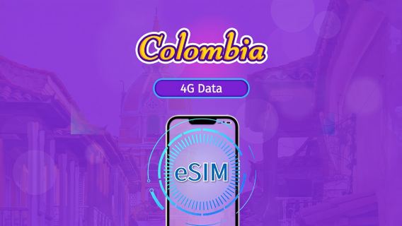 Kolombiya | 4G eSIM | Günlük Paket/Veri Paketi | 24 Saatlik Ücretlendirme | 1-30 Gün | QR Kodu