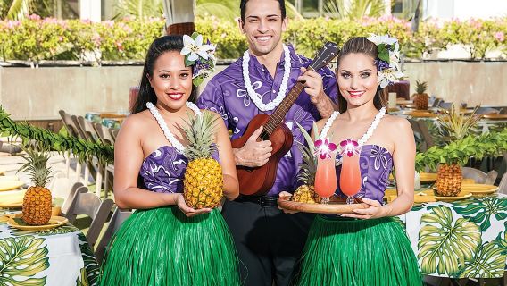 Waikiki Luau Buffet with Optional Rock-A-Hula Show Ticket