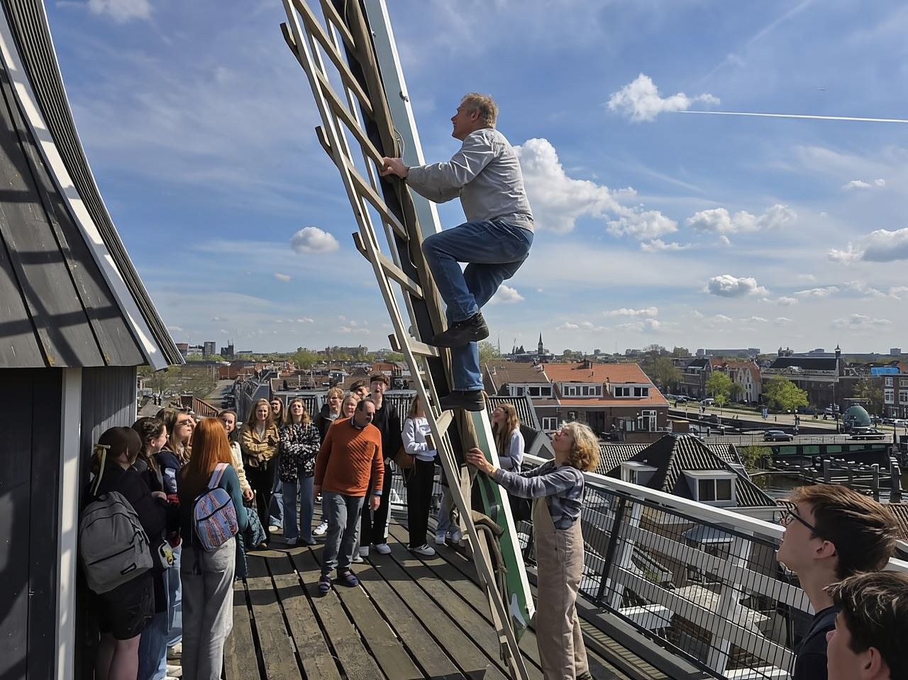 Haarlem: Führung durch die Windmühle „De Adriaan“.