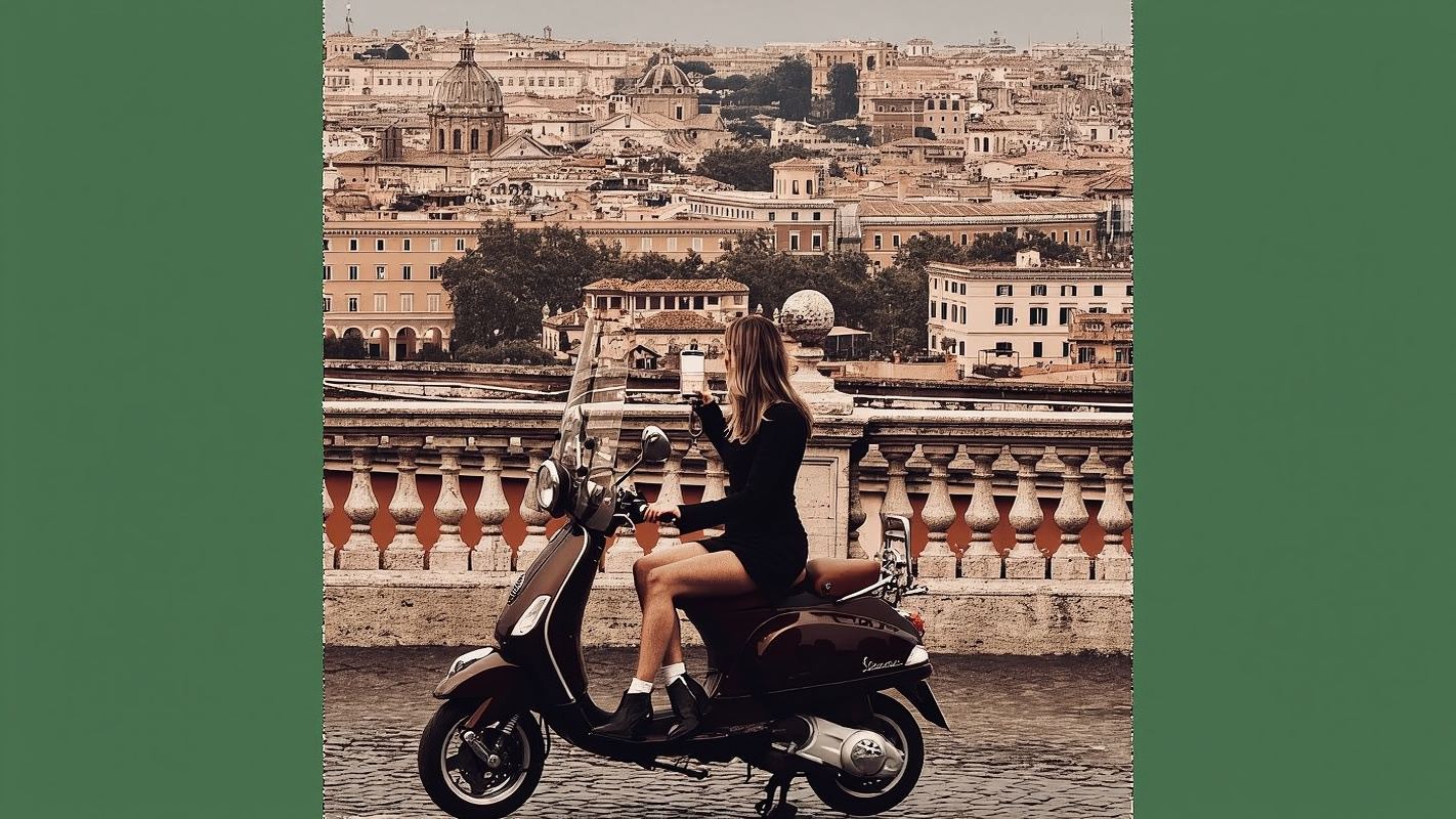 Рим: 1-часовая поездка на Vespa в качестве пассажира с местным водителем