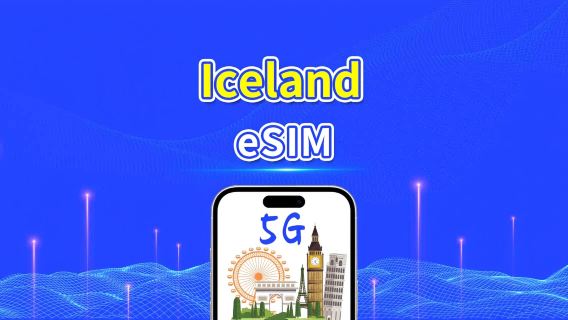 eSIM Islande | Données haut débit | 5G/4G | Forfait journalier/données | 24 h | 1 à 30 jours | Code QR