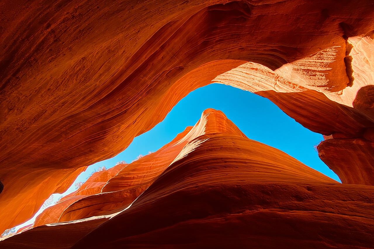เดินป่าพร้อมไกด์นำทางผ่าน Peek-a-Boo Slot Canyon (กลุ่มเล็ก)