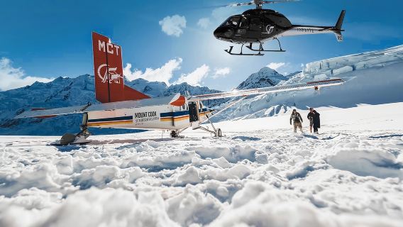 ニュージーランド・クック山観光ヘリコプター体験 ヘリコプター/スキープレーンInflite Mt Cook【複数回/セットメニューから選択可能】